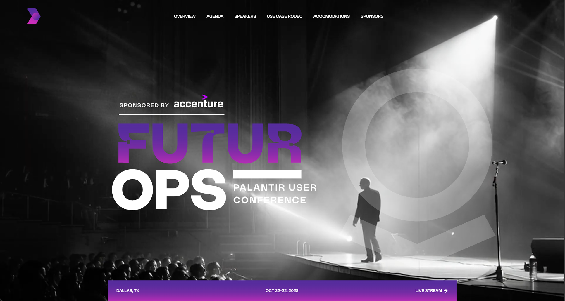 Screenshot of the Futurops event website