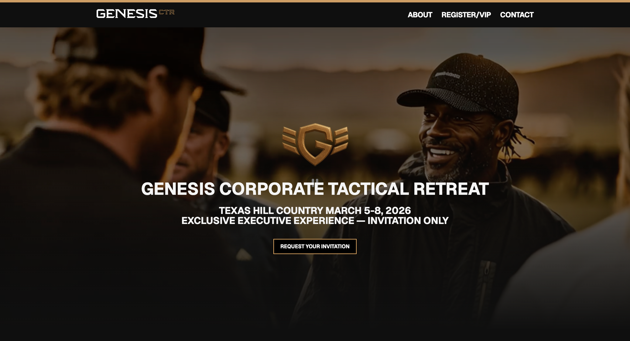 Screenshot of the Genesis Corporate website homepage